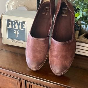 Frye Milly A-Line Flats, Size 9, eggplant color